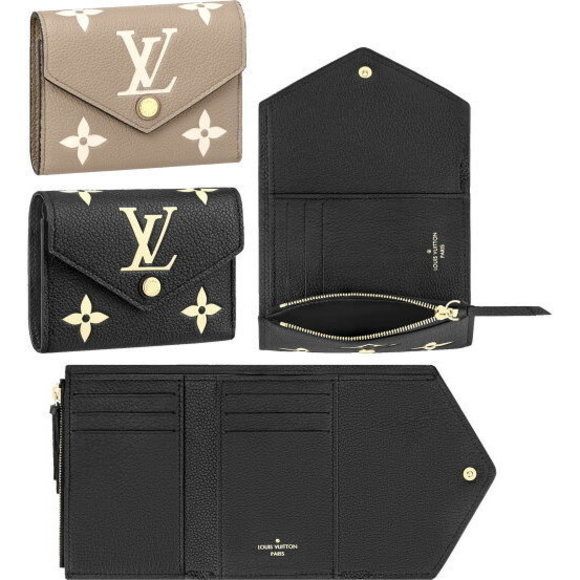 Louis Vuitton Tri long Wallet Empreinte Black Beige cream Victorine tri fold - Picture 1 of 1